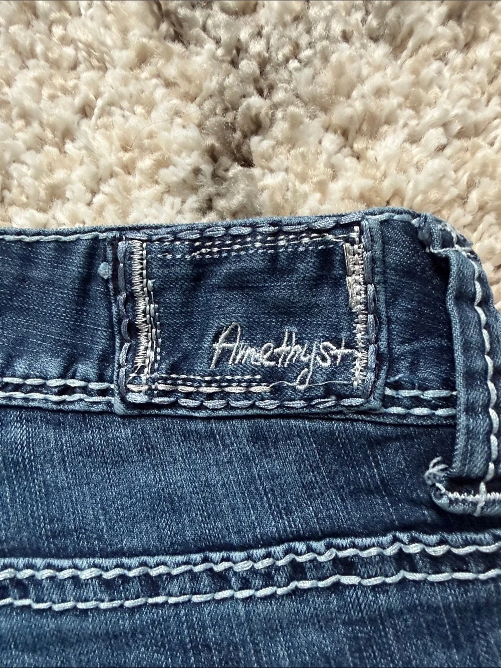 Amethyst Jeans Women's Flare Jeans in Medium Blue Wash